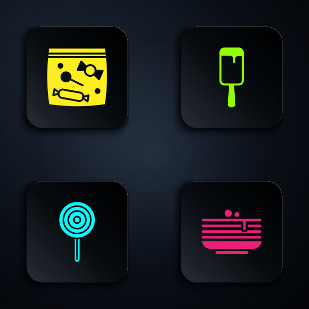 设置堆叠煎饼糖果包装糖果图片下载