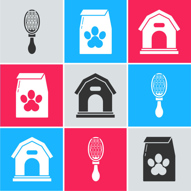 设毛刷为猫粮，袋为狗粮图片下载