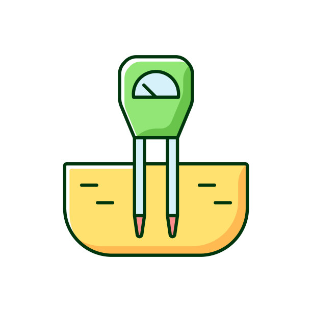 土壤湿度监测RGB彩色图标图片下载