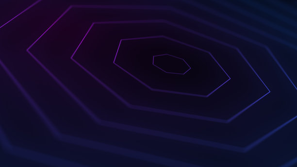 可循环的抽象数字霓虹几何隧道背景图片下载