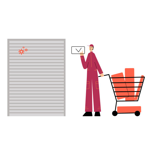 网上购物和快速送货是男人的概念图片下载