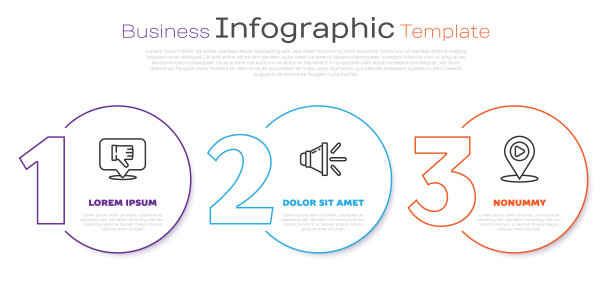 在语音气泡、扬声器音量和数字媒体播放位置中设置厌恶线。业务信息模板。向量图片下载