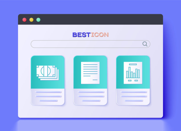 设置文件，堆放纸币现金和文件与图形图表图标。向量图片下载