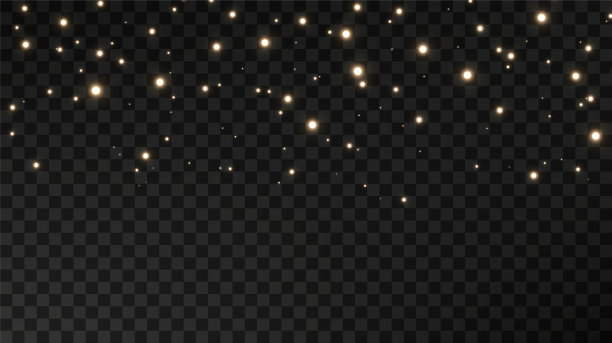 圣诞金色的彩纸星星飘落图片下载