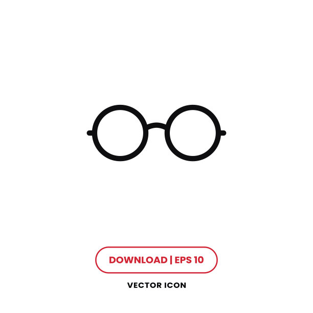 眼镜图标矢量。眼镜的迹象图片下载
