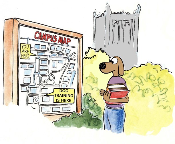 狗学生研究校园地图图片下载