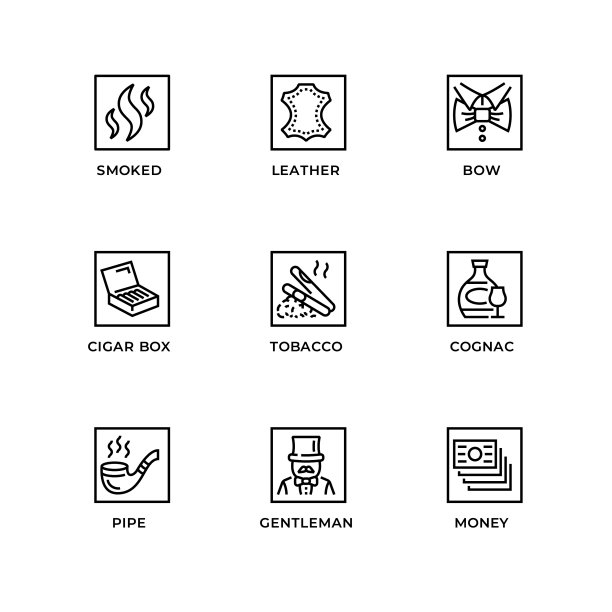 矢量集设计元素，标志设计模板，图标和徽章的绅士。图片下载