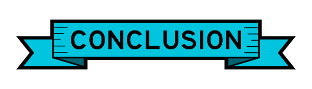 复古的蓝色丝带横幅与文字结论在白色的背景图片下载