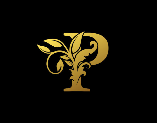 豪华P字母设计。优雅华丽的图标矢量设计。图片下载