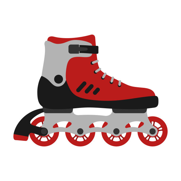 溜冰鞋孤立的白色背景图片下载