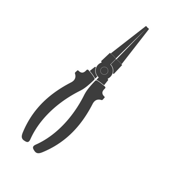 钳子圆形图标孤立在白色背景图片下载