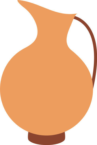 陶瓷水壶经典容器扁平图标图片下载