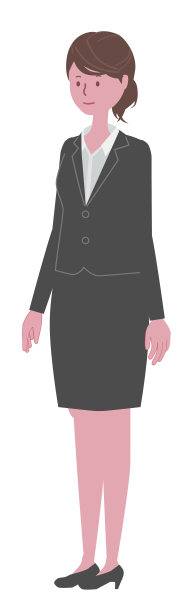 一个穿着黑色西装的女人站得笔直图片下载