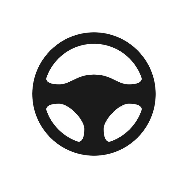 方向盘图标孤立的白色背景图片下载