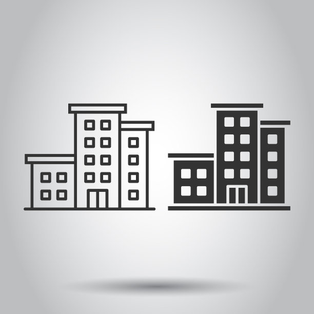 办公大楼标志图标在公寓式公寓图片下载