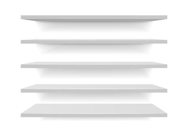 设置白色不同的家具架子图片下载