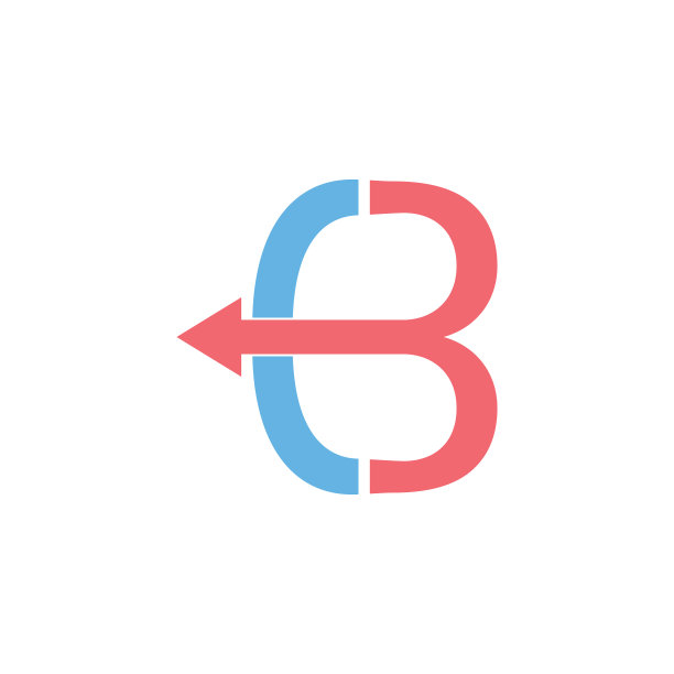 抽象字母B弓箭重叠logo图片下载