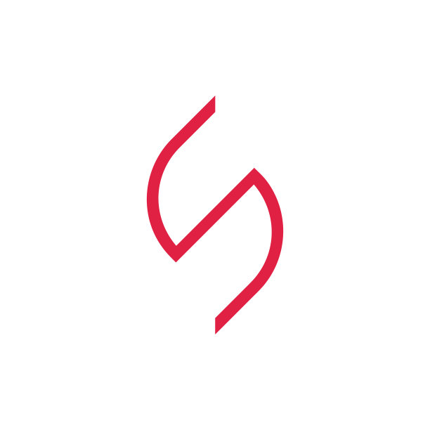 字母S简约几何细线条logo图片下载