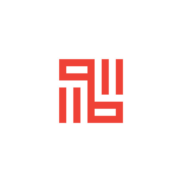字母QB简约几何线条方形logo图片下载
