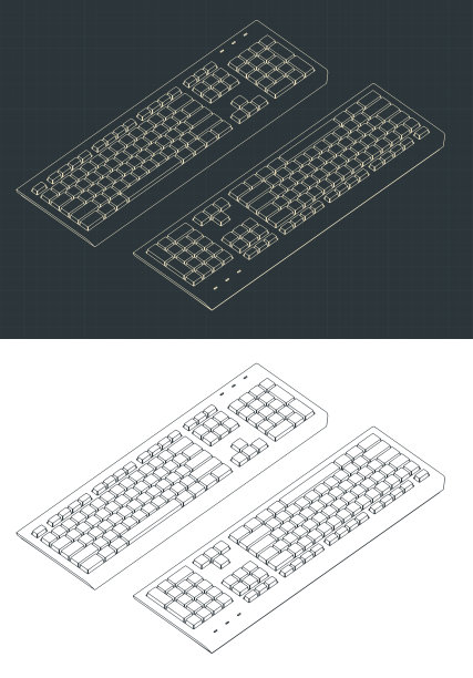 键盘等距蓝图图片下载