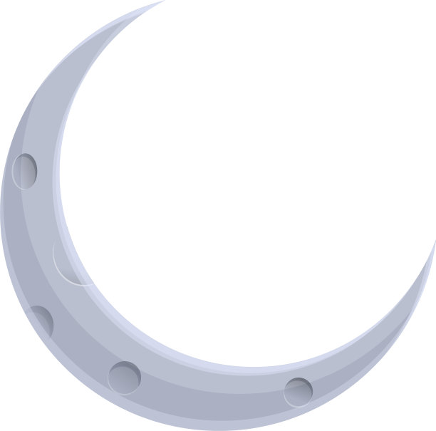 切片月亮图标卡通风格图片下载