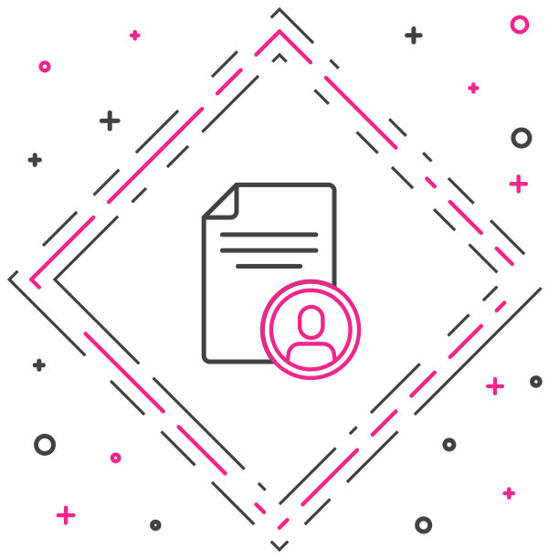 白色背景简历上孤立的行简历图标图片下载