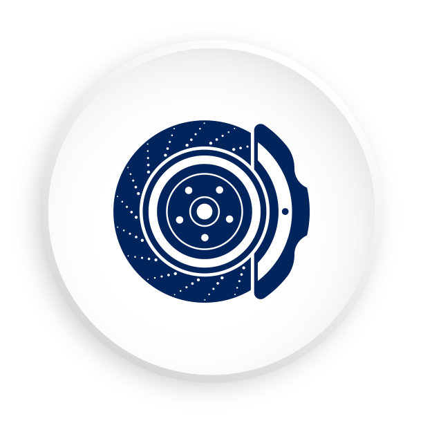 汽车制动盘图标在新形而上风格上的白色图片下载