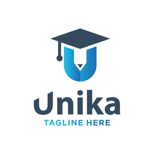 U字头教育标志设计图片下载