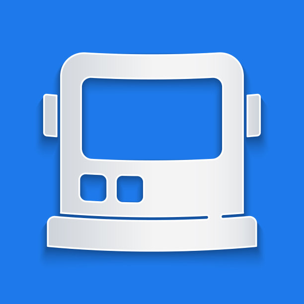 剪纸宇航员头盔图标孤立在蓝色图片下载