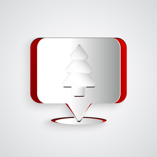 纸切割位置森林在地图上的图标图片下载