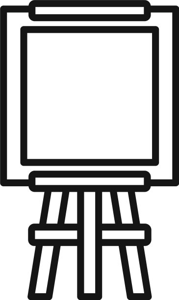 设备画架图标轮廓风格图片下载