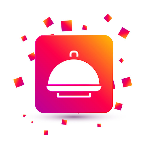 白色的托盘上覆盖着食物图标，孤立在上面图片下载