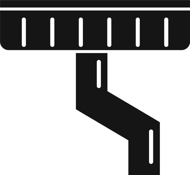 建筑排水沟图标风格简单图片下载