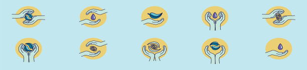 设置愈合标志卡通图标设计模板图片下载