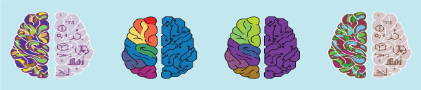 设定人脑创意概念卡通图片下载