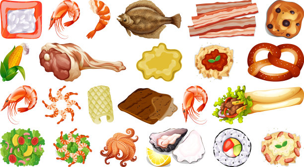 设置新鲜食品配料图片下载