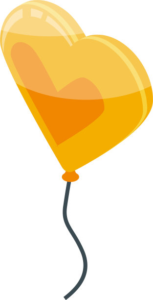 惊喜心脏气球图标等距风格图片下载