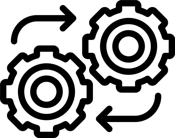 适应齿轮图标轮廓样式图片下载