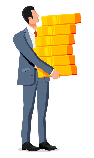 商人持有一堆大美元硬币图片下载