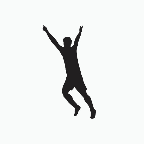 举起手来庆祝-剪影图片下载