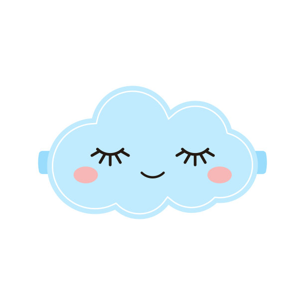 睡觉时闭上眼睛遮可爱的云图片下载