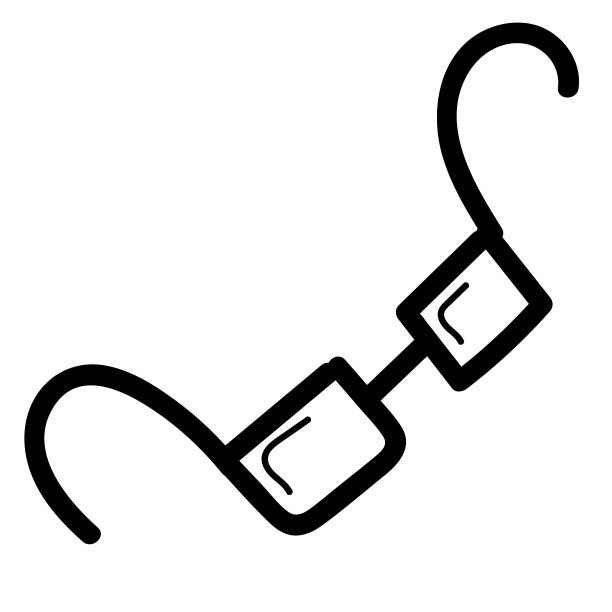 孤立物体，医生眼镜着色书，黑白图片下载