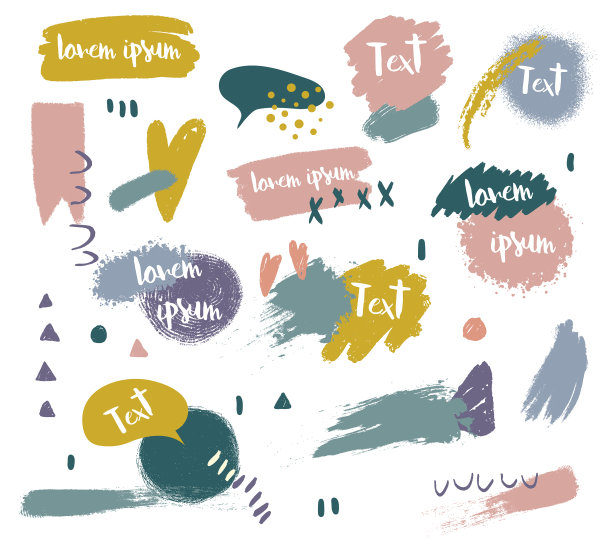 垃圾笔触设定手绘绘制图片下载