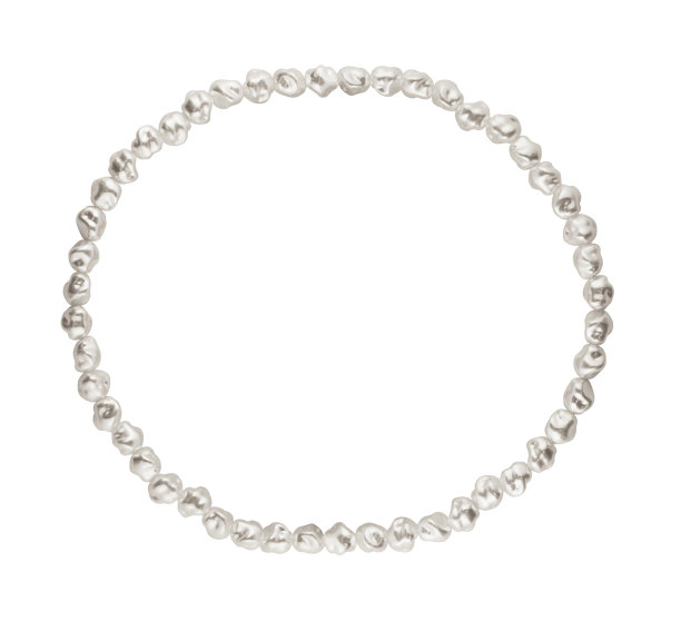 巴洛克式珍珠在圆形项链孤立在白色图片下载