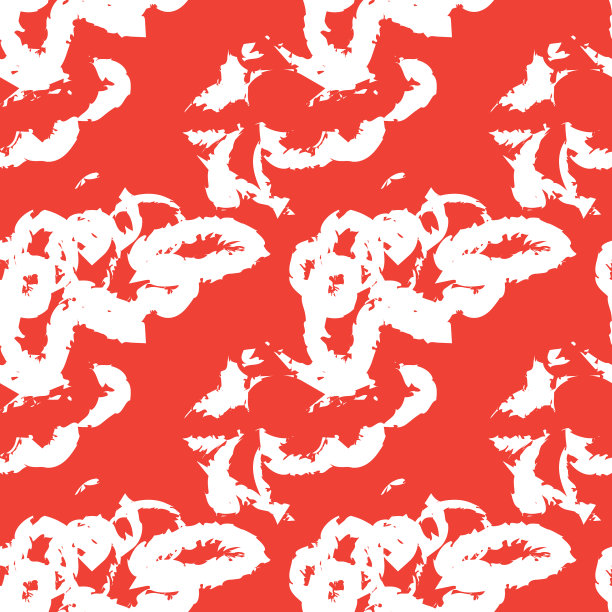 橙色笔触毛皮无缝图案图片下载