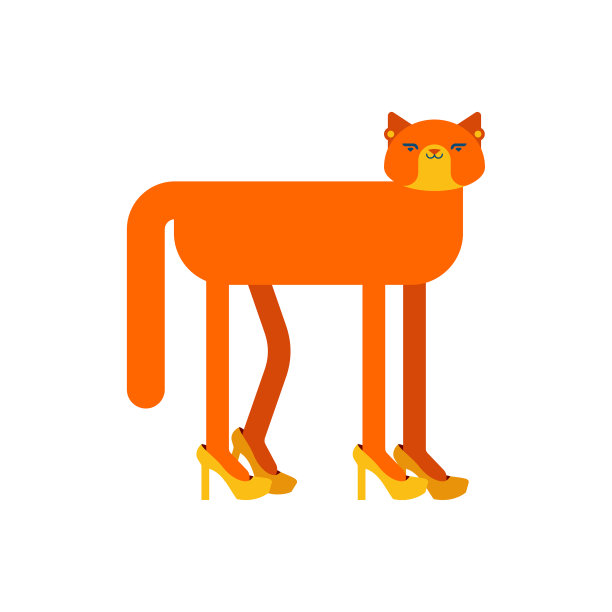 穿着高跟鞋的女士猫，穿着女鞋的宠物图片下载