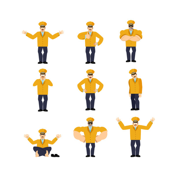 出租车司机摆好姿势，出租车司机开心地练瑜伽图片下载