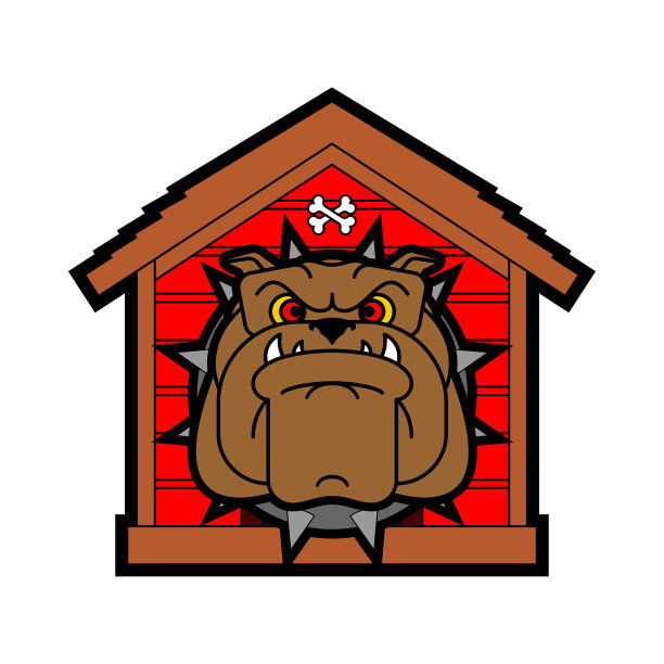 看门狗在狗屋里看门狗在狗窝里发脾气图片下载