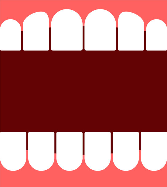 张开嘴背景是牙齿和牙龈图片下载