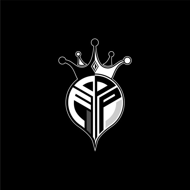 F p圆圈标志，会徽风格与小丑交织图片下载